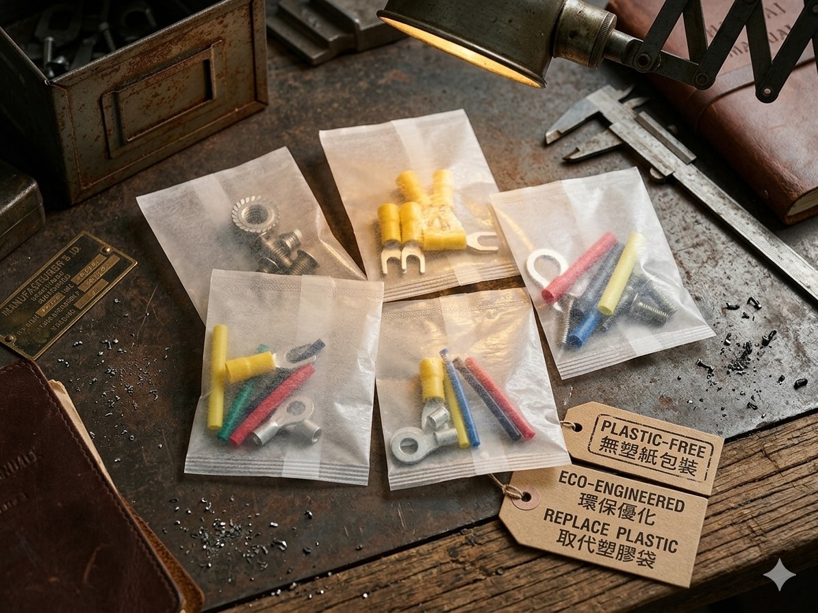 plastic-free packaging for 3c electronic components